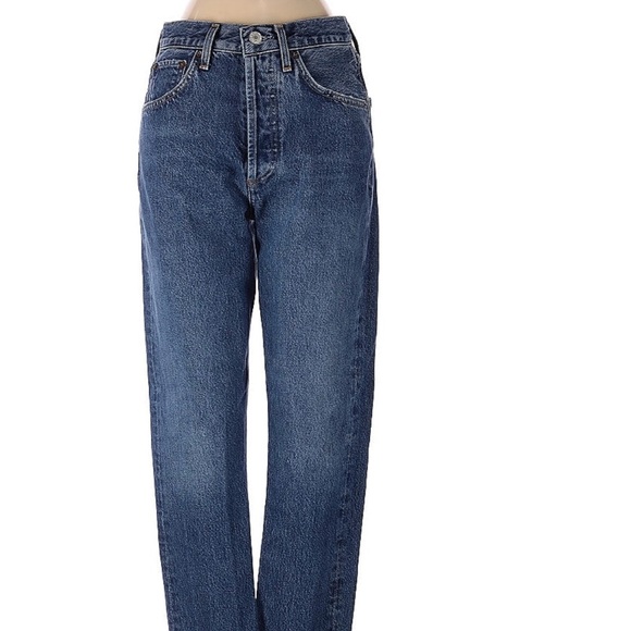 Agolde High Rise Blue Jeans Versatile Style - Picture 6 of 6